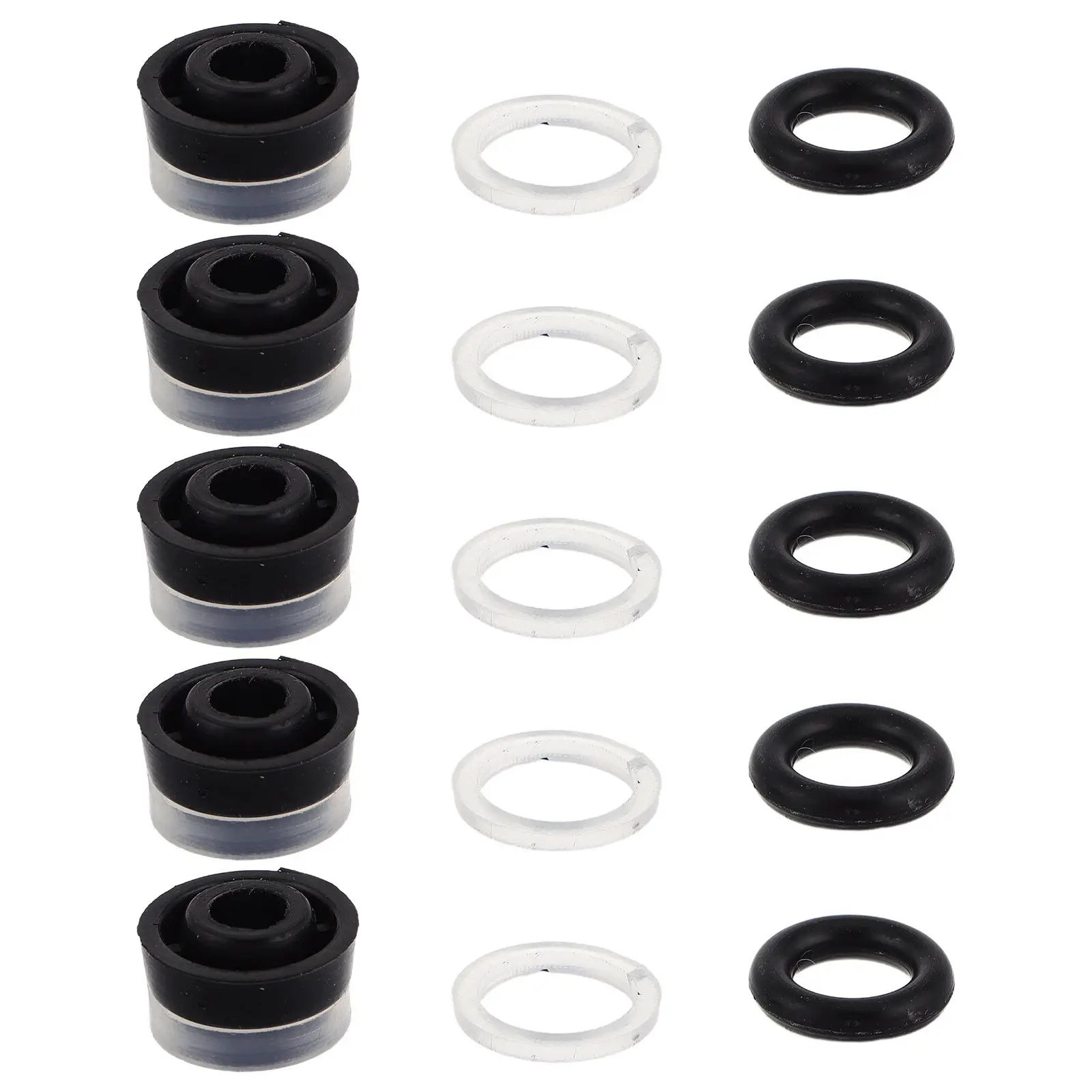 15Sets Floor Jack Seal Kit Hydraulic Cylinder Seal Set for Automotive Jack Oil Leak Repair Accessories Sealing Gasket for Car