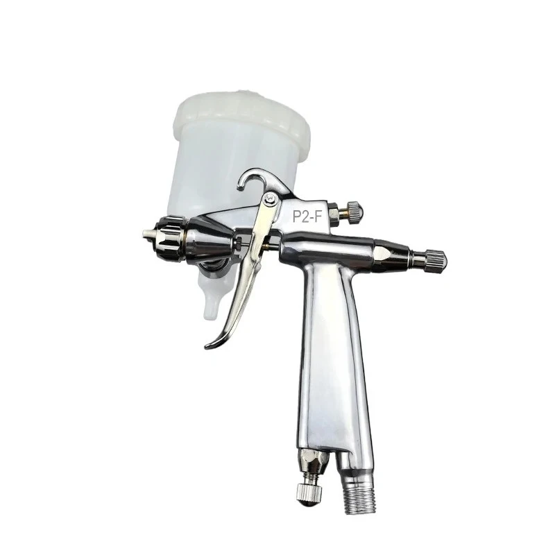 

PR2-F Mini Ergonomic Stainless Steel HVLP Spray Gun High-Efficiency Gravity Feed 125ml Tank Car Painting Furniture Repair OEM