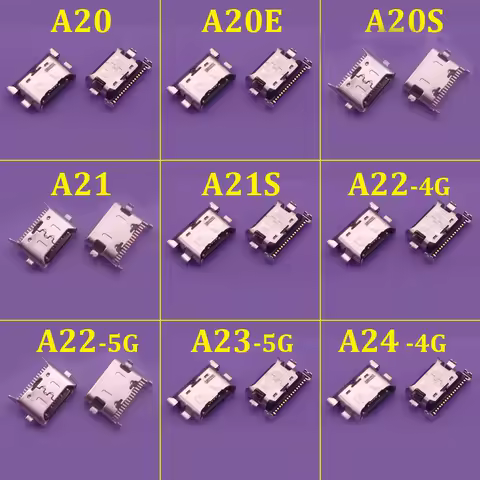 10Pcs Usb Charging Connector Dock Charger For Samsung Galaxy A20 A20e A20s A21 A21s A22 A23 A24 4G 5G Plug Socket Port Parts