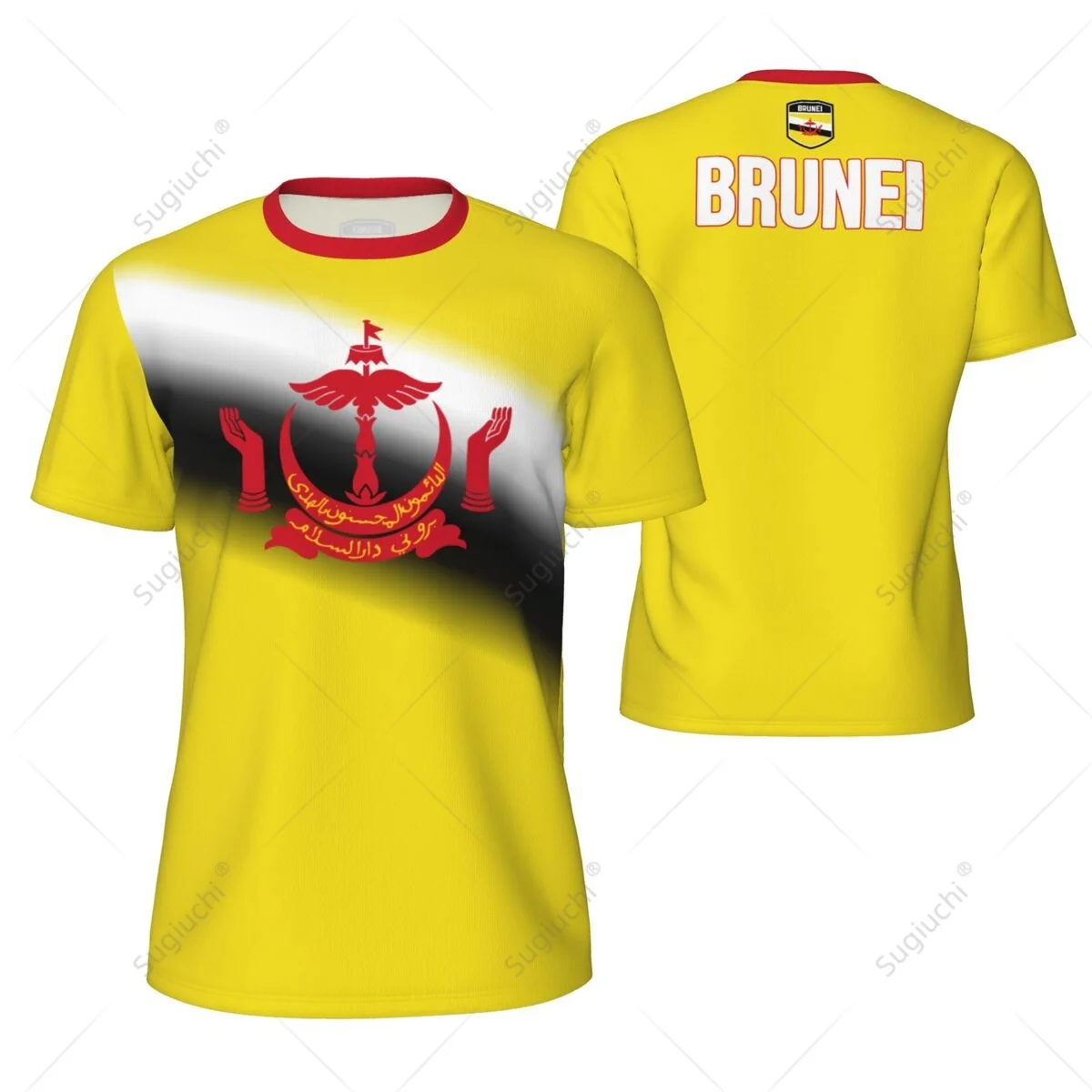 Sports Mesh T-shirt Brunei Flag For Running Bike Soccer Tennis Football Fitness Tees 3D Printed Custom