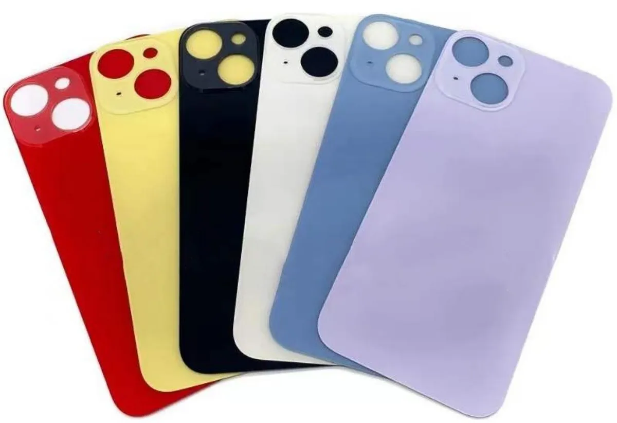 For iPhone 14 14Plus Back Cover Glass Fast Replacement High Quality Housing Battery Cover 14 Plus Big Hole Rear Glass+3M Tape