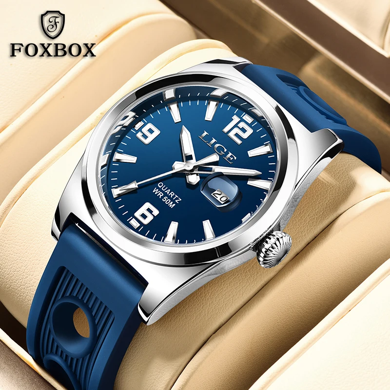 

Мужские часы LIGE: элитные, модные, спортивные, кварцевые, водонепроницаемые, светящиеся, оригинальный бренд, Reloj Hombre