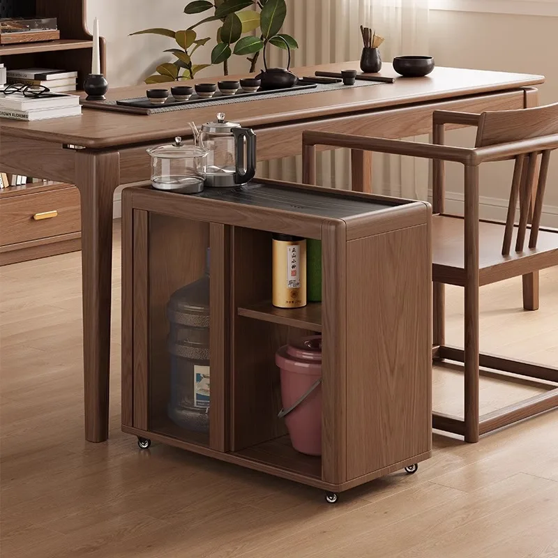 Tea cabinet household small coffee table mobile side table boiling water tea table integrated living room sofa side cabinet