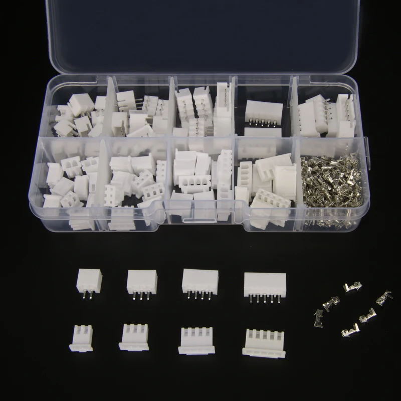 230pcs/box XH2.54 2p 3p 4p 5p pin 2.54mm Pitch Terminal Kit / Housing / Pin Header JST Connector Wire Connectors Adaptor XH Kit