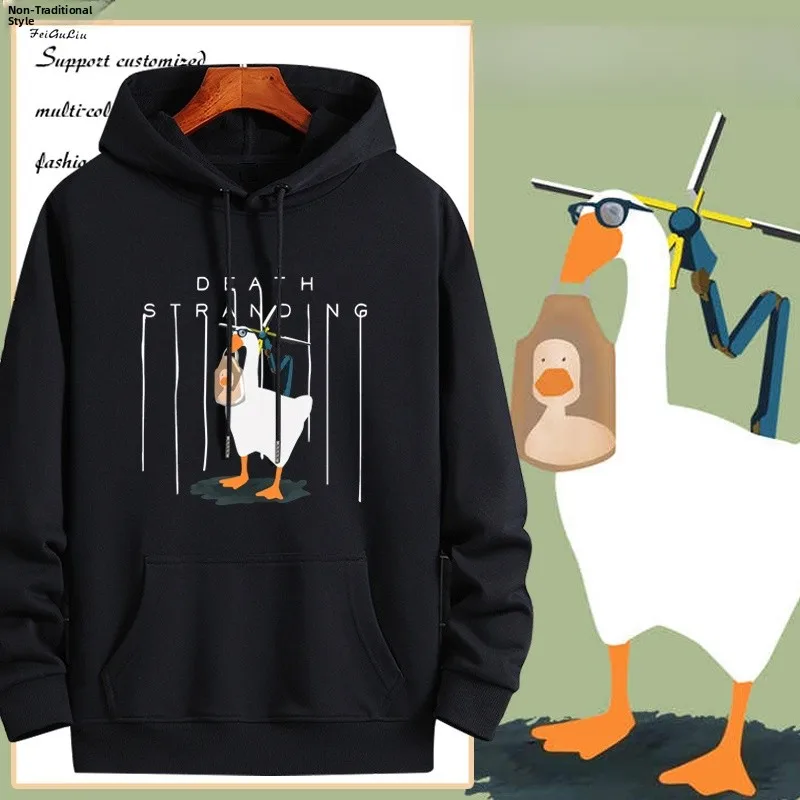 

Толстовка-худи Death Stranding для косплея Goose Game, повседневная верхняя одежда, удобная куртка с капюшоном из смеси хлопка и полиэстера