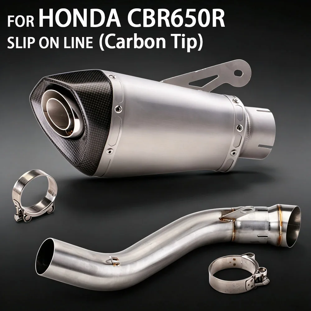 For Honda CBR650F CB650F CBR650R CB650R E-clutch 2014-2026 Motorcycle Exhaust Accessory Middle Link Pipe Connect Escape Muffler