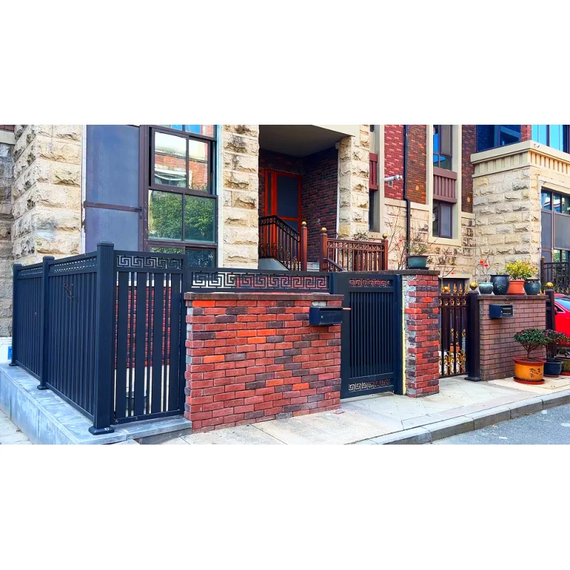 custom.Safe and Easy-to-Maintain New Garden Entry Aluminum Remote Controlled Quick Install Fence