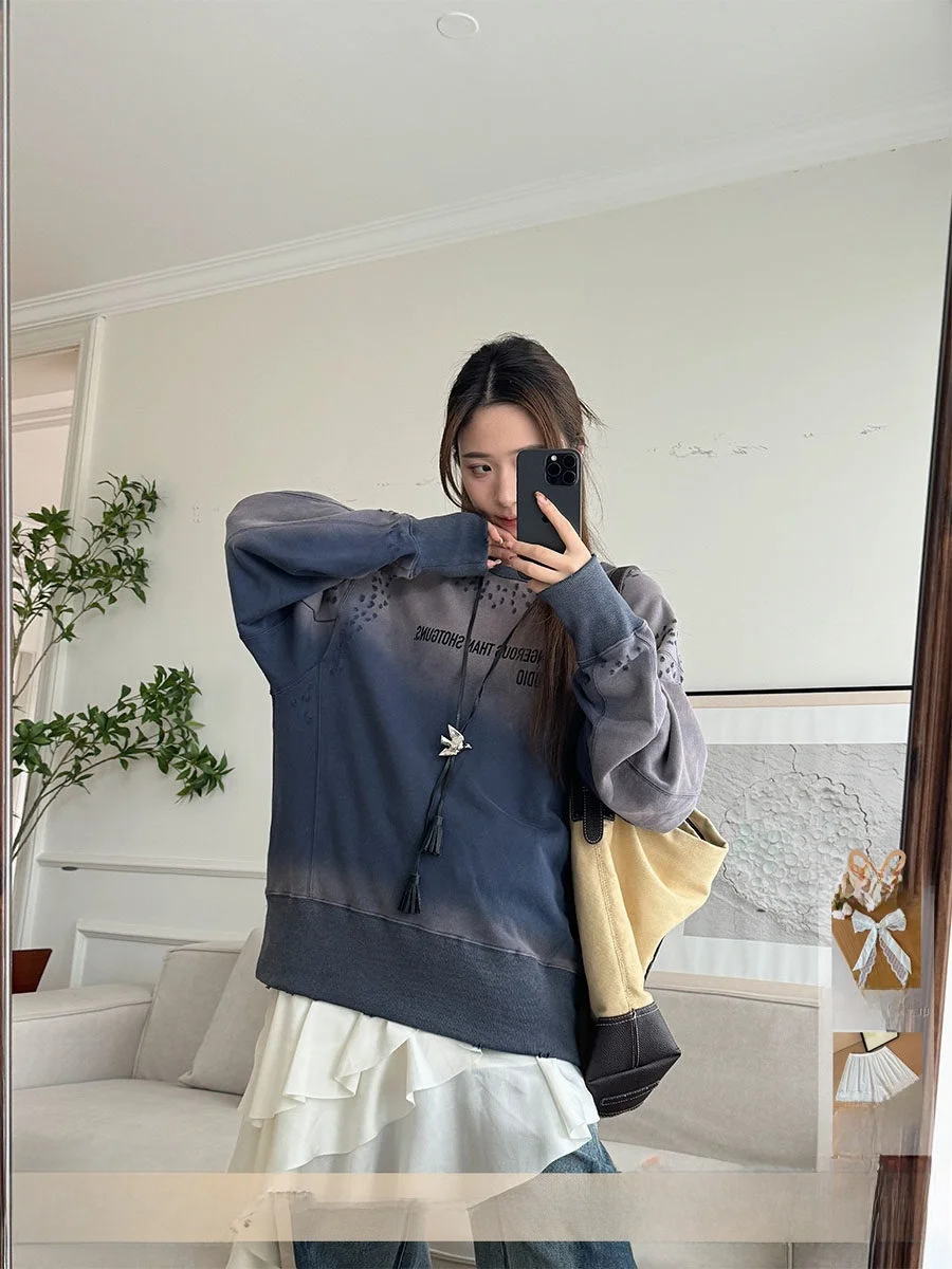 

Худи в стиле стритвир от Buy Hand Store DEARSOCUTE, бренд 32xxgeneic, круглый вырез, длинный рукав, хип-хоп, стильный.