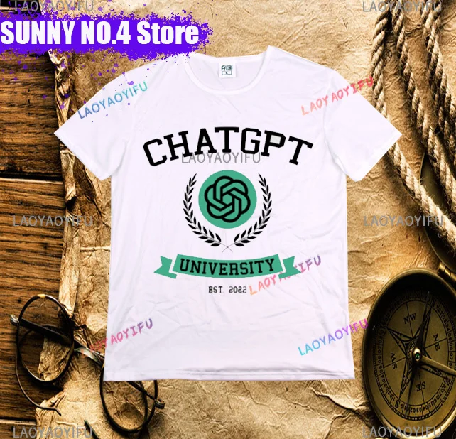 ChatGPT University Code Chat GPT Developer Programmer Coder Artwork Creative Graphics Unisex Tops Think Less Letters T Shirts