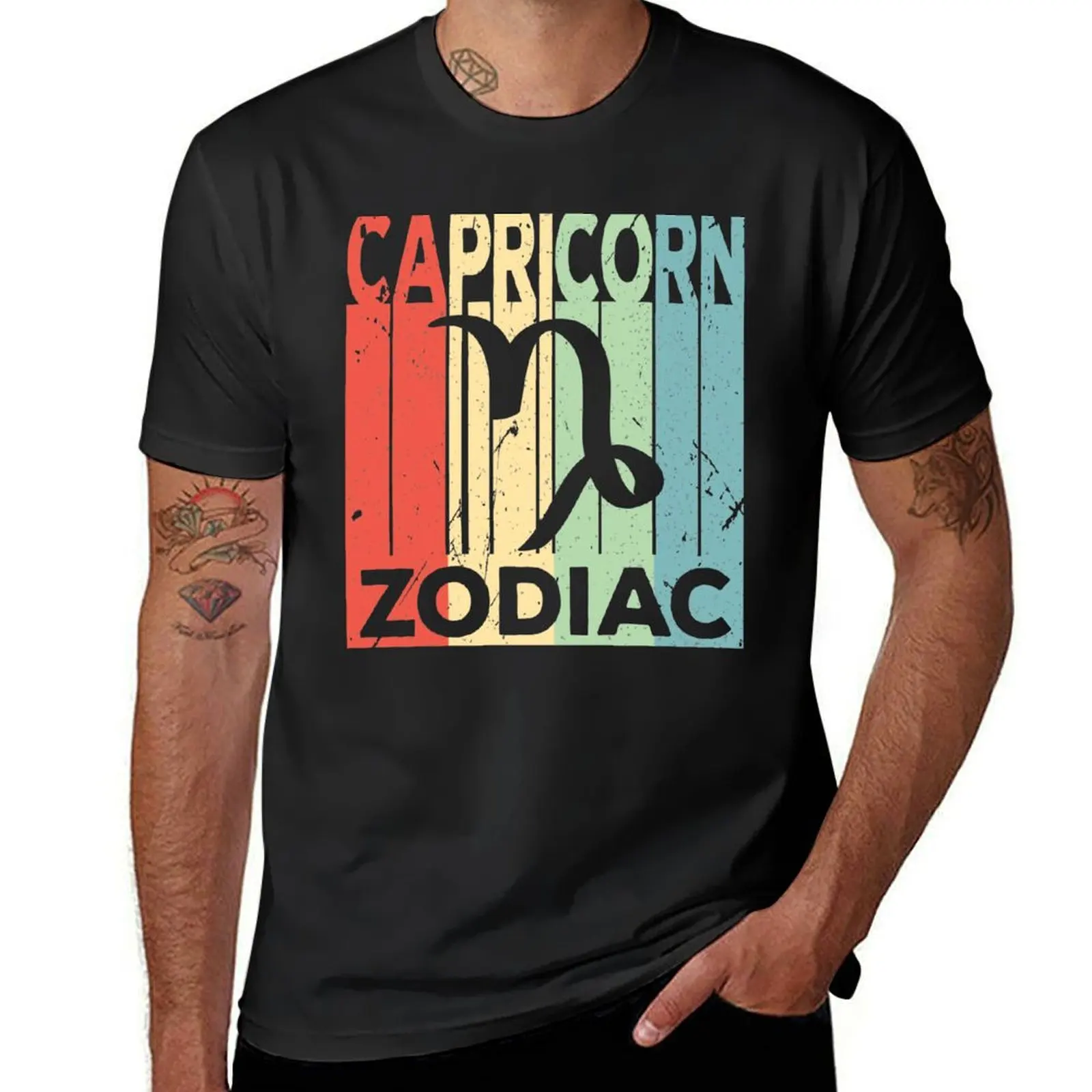 Capricorn Zodiac Vintage Retro T-Shirt plus size tops summer tops for a boy boys animal print big and tall t shirts for men