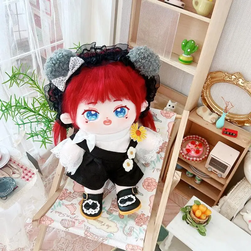 20CM Doll Clothes Headband+Shirt+Strap Skirt+Shorts+Glasses Dress Up Cute Plush Doll Accessories Kpop EXO idol Dolls Gift Toys