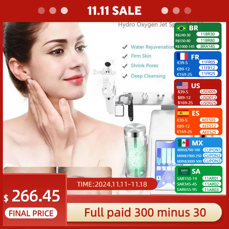 7 in 1 Multifunctional Hydro Oxygen Machine Micro Bubbles Vacuum Suction Blackhead Acne Removal Facial Moisturizing Sprayer Beau