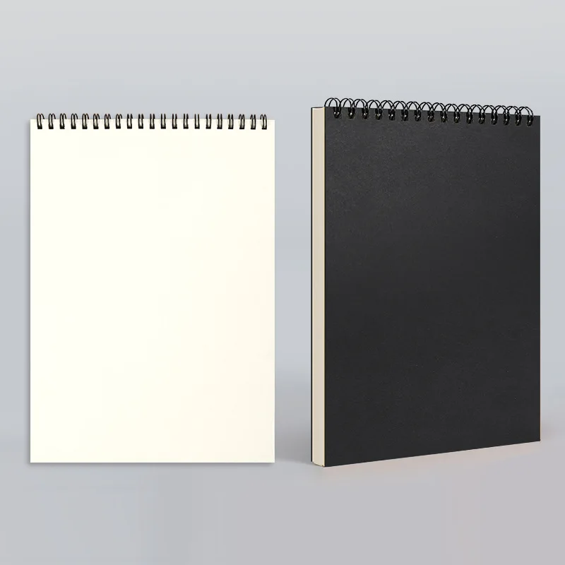 Cuaderno de bocetos de 120 páginas, diario, dibujo, pintura, Graffiti, cubierta suave, papel negro, Bloc de notas, cuaderno, suministros escolares