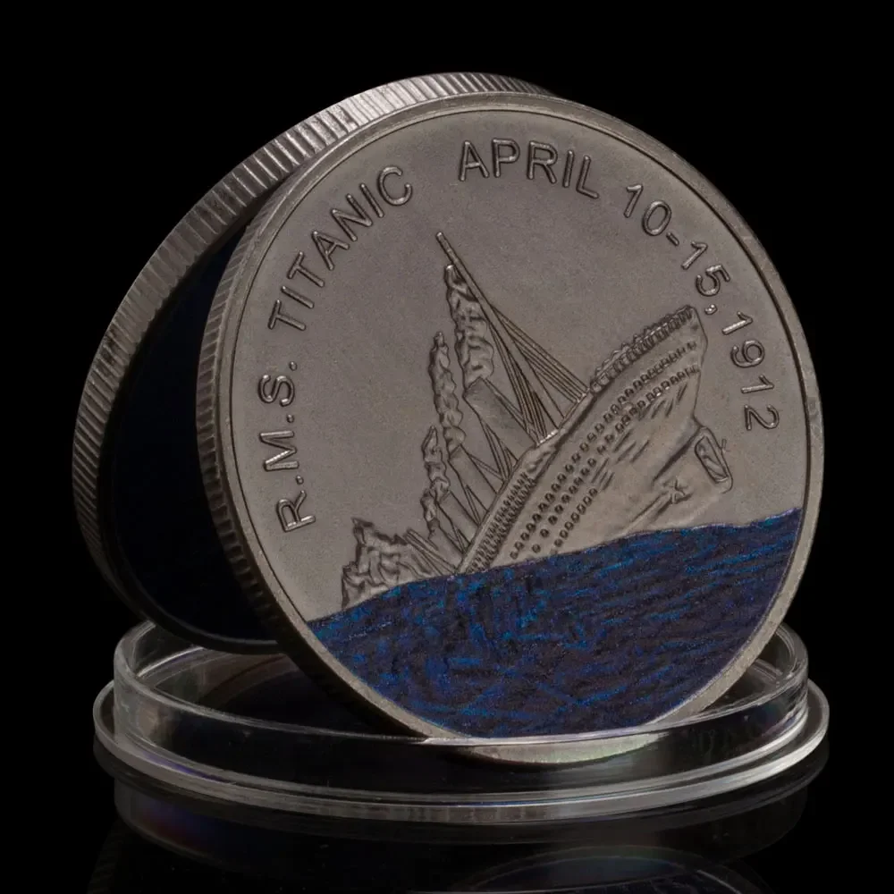 PMS Titanic April 10-15.1912 Collectible Silver Plated Souvenir Coin The Titanic Wreck World Heritage Commemorative Coin