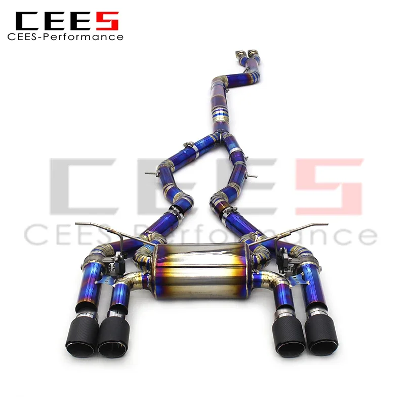 CEES Valvetronic Exhaust Muffler for BMW M3/M4 F80/F82 3.0T 2015-2019 Titanium Catback Exhaust Pipes Racing Exhaust System