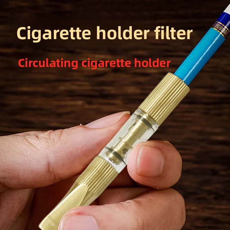 

3-in-1 Reusable Full Copper Detachable Cigarette Filter Mouthpiece Cleanable Smoke Purifier Lung Health Smoking Accessories
