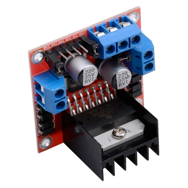 Dual H Bridge DC Stepper Motor Drive Controlador Módulo Board, L298N, Módulo de acionamento do motor, apto para Dual Duino, projetos elétricos, Smart Car Robot, 2Pack