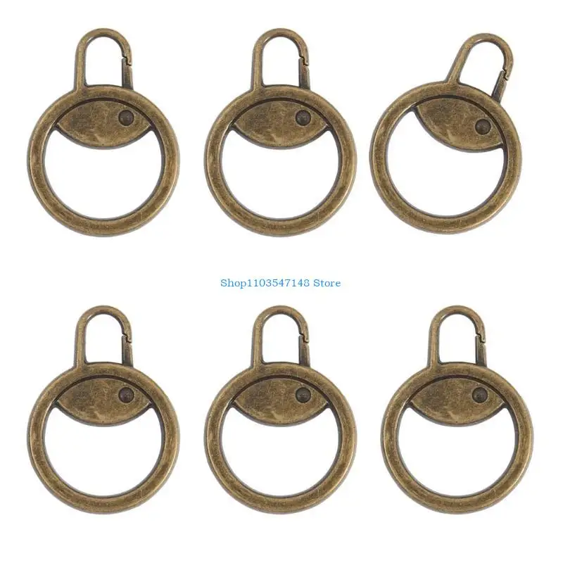 

P88B 6lots Elastics Cord Lock Multifunctional Zippers Durability Zippers Pull Head