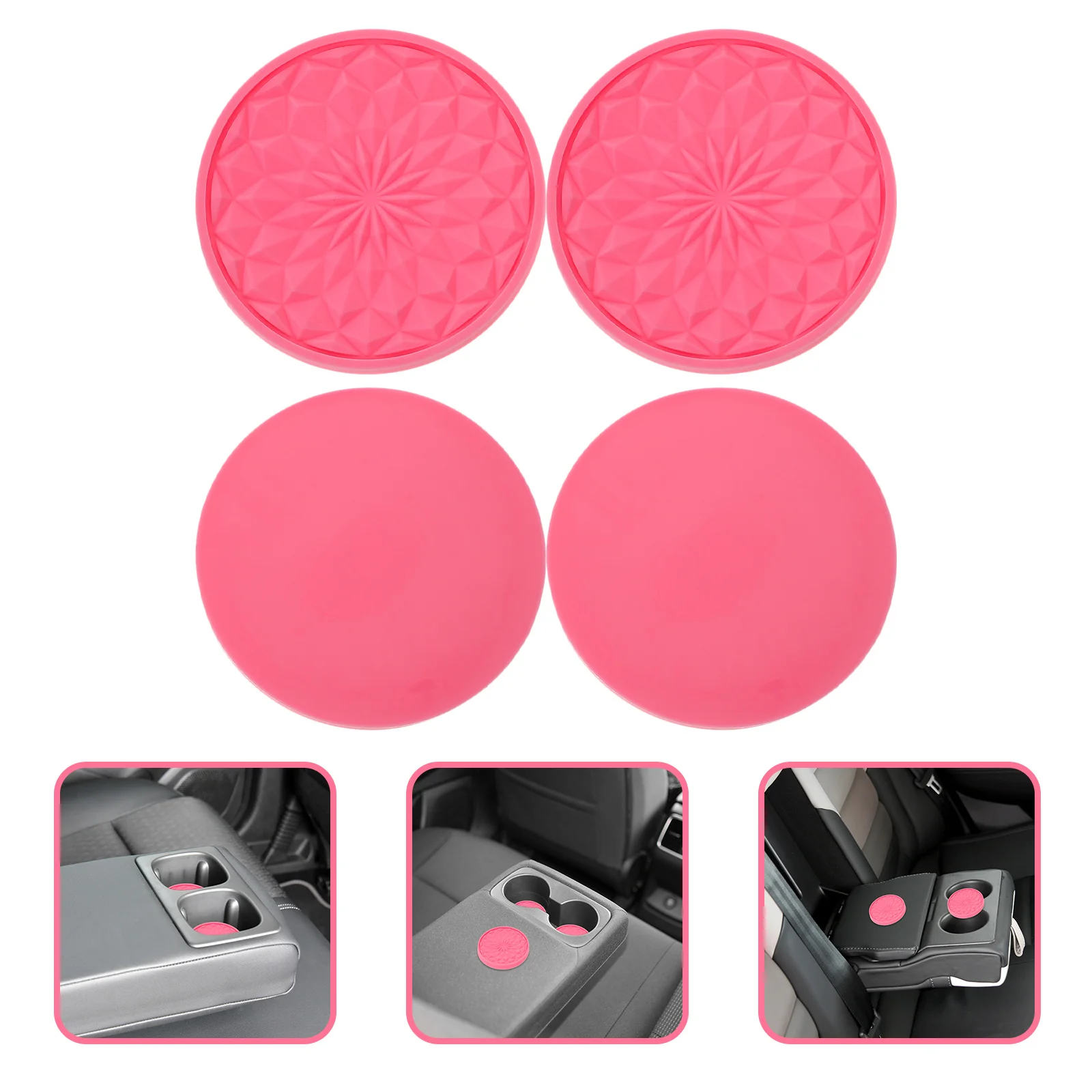 

4Pcs Car Cup Coaster Easy to Clean and Long-Lasting Anti-Slip Pads for Cars Car Cup Coaster Anti-Slip Tumbler Pads
