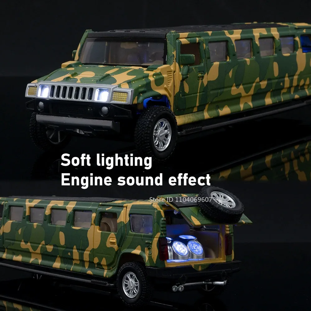 Schaal 1:32 Uitgebreid Militair Voertuig Model Speelgoed Metaal Diecast Drone Lanceringsvoertuigen Trek Geluid Licht Deuren Geopend Ornament