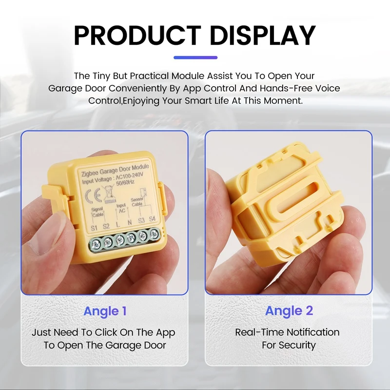 Zigbee Garage Door Controller Tuya Intelligent Timing Garage Flap Rolling Shutter Door Controller Smart On/Off Switch