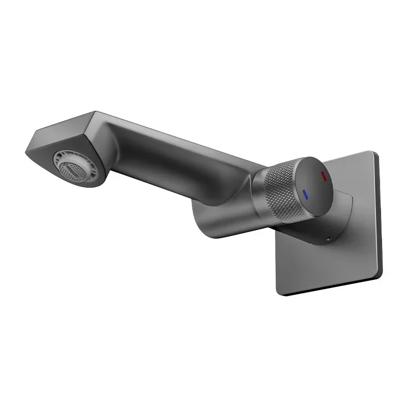 Concealed wall washbasin hot and cold washbasin pre-embedded water toilet bathroom gun grey faucet AM2312