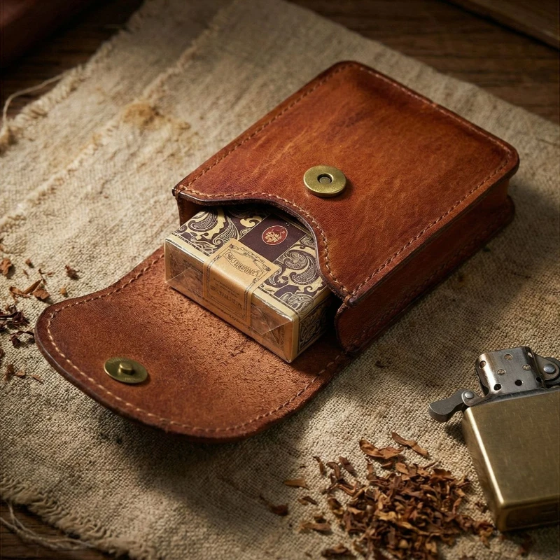 

2026 New Leather Waist Bag for Vape Pod, Vintage Cigarette Holder Pouch, Protective Case for Disposable Vapes, Pods & Lighters