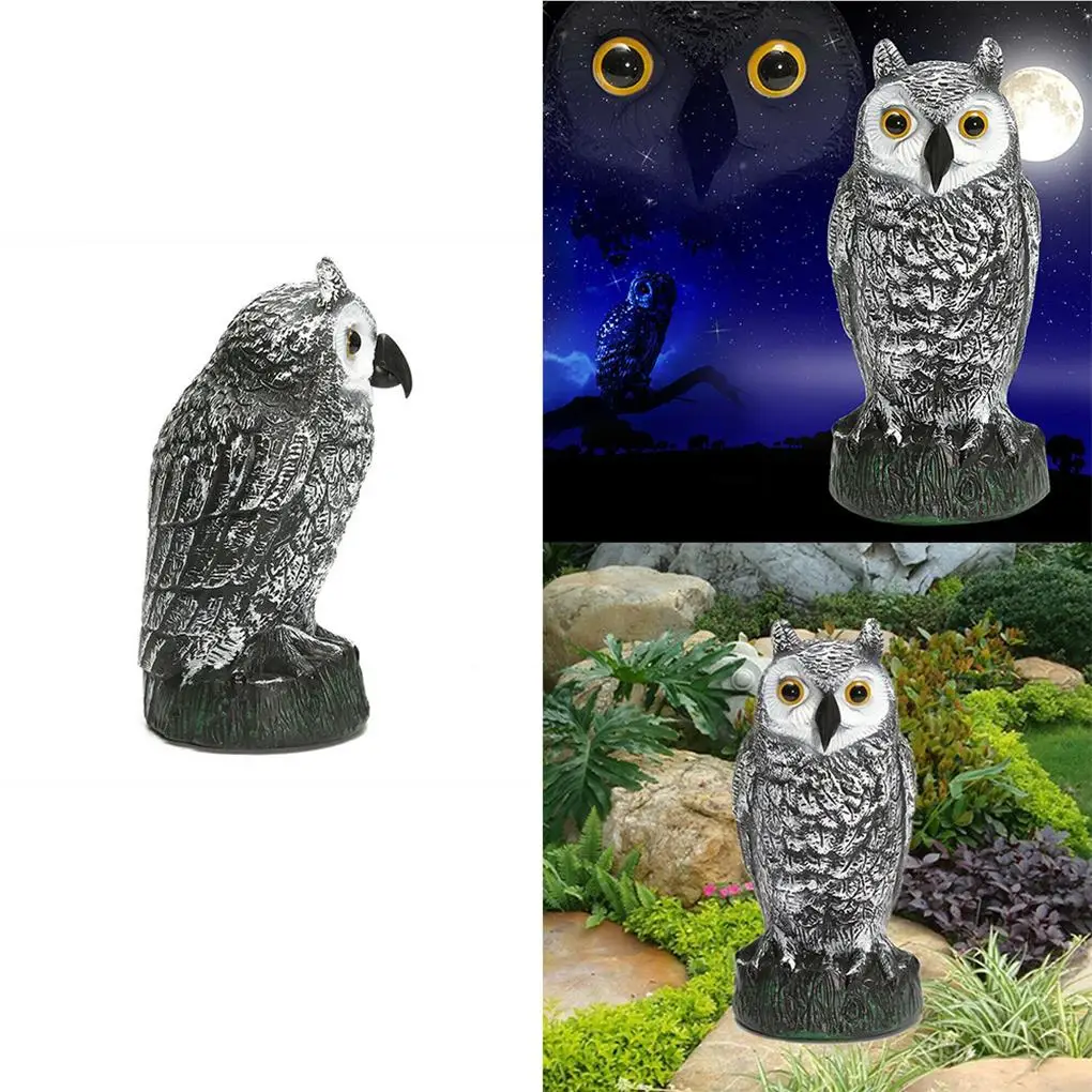 Owl Decoy Hunting Deterrent Straight Head Scarecrow Pest Control Decoration