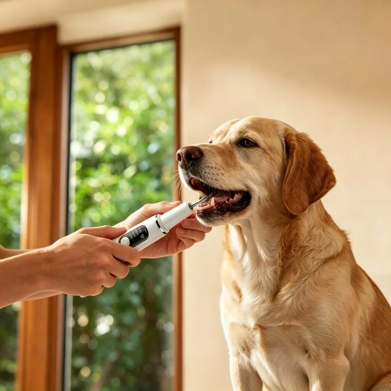 Dog Electric Toothbrushes Plaque Removal Low Noise Sonic Dental Scaler 5 Smart Modes Teeth Whitening Pet Cleaning Supplies