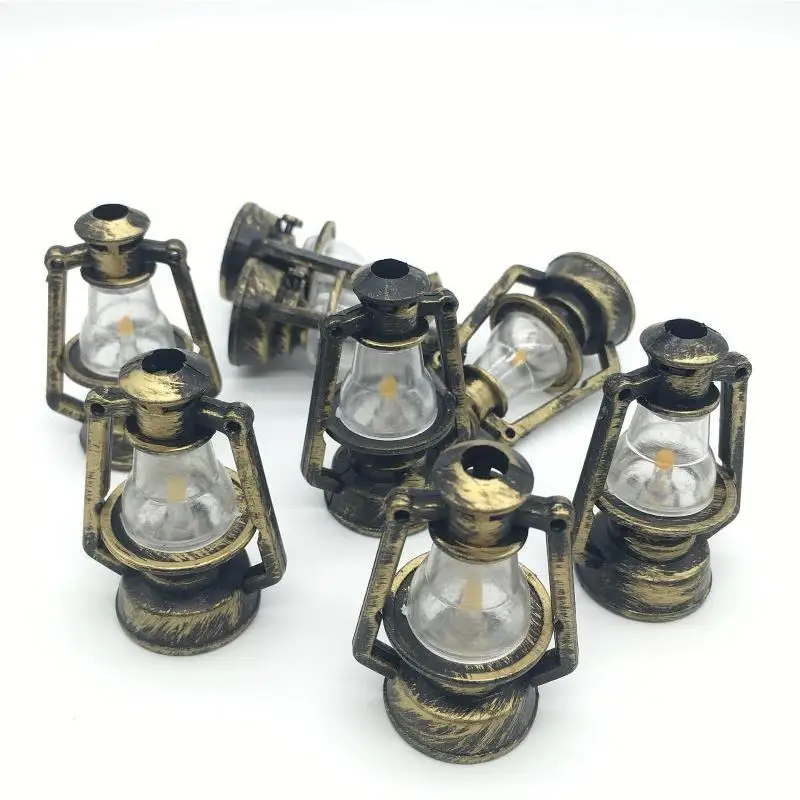 Retro Coal Oil Lamp DIY Material Decoration Landscape Shooting Props Accessories Decorations Miniature Toy Coal Oil Lamp Decor