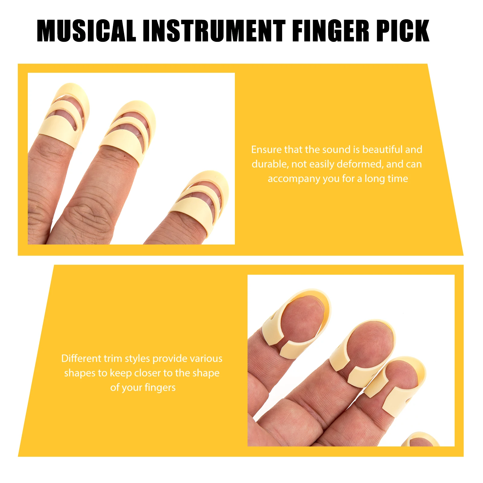 

8 Pcs Guitar Picks ABS Material Finger Picks Thumb Smooth Strumming Wear Resistant Acoustic Bass Banjo for Guitar