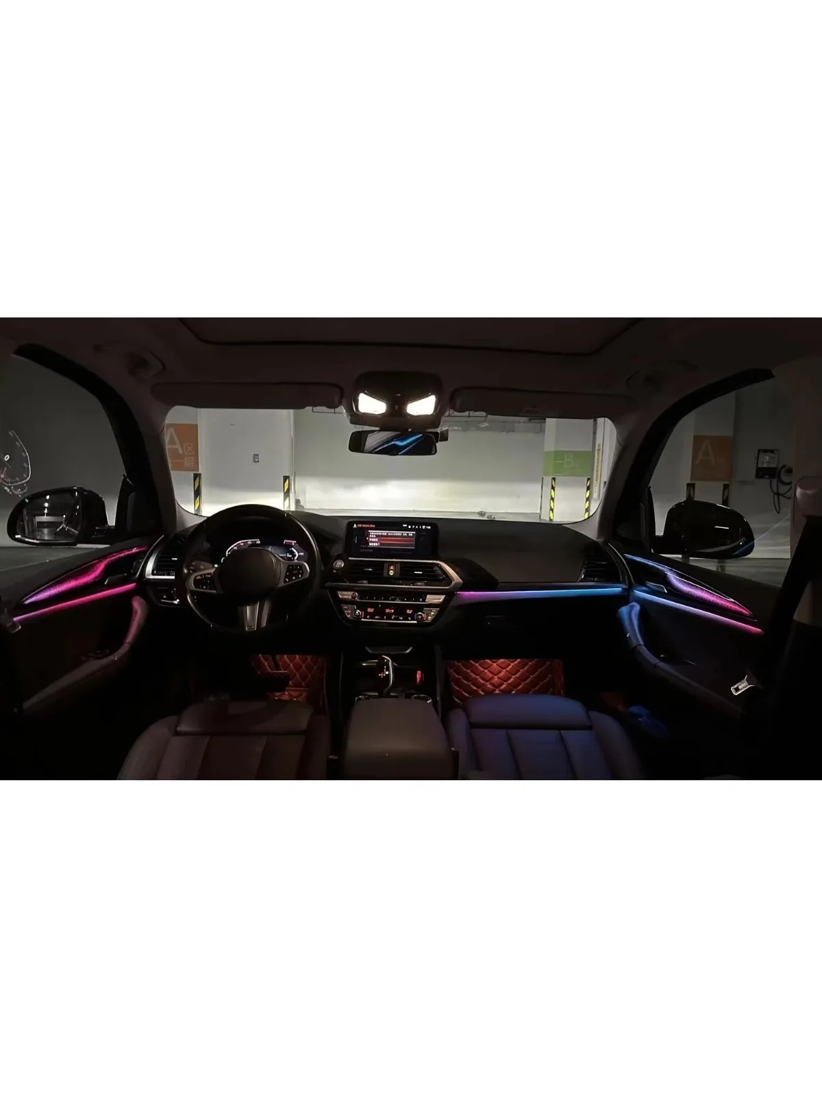 ICarsin Upgrade 256 Colors Symphony Car Interior Ambient Lighting for  X3 X4 G01 G02 2018-2024 Atmosphere Trim Accessories