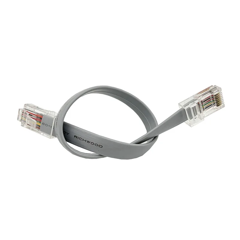 

26AWG eight-core flat oxygen-free pure copper with 8P8C crystal head connection wires at both ends