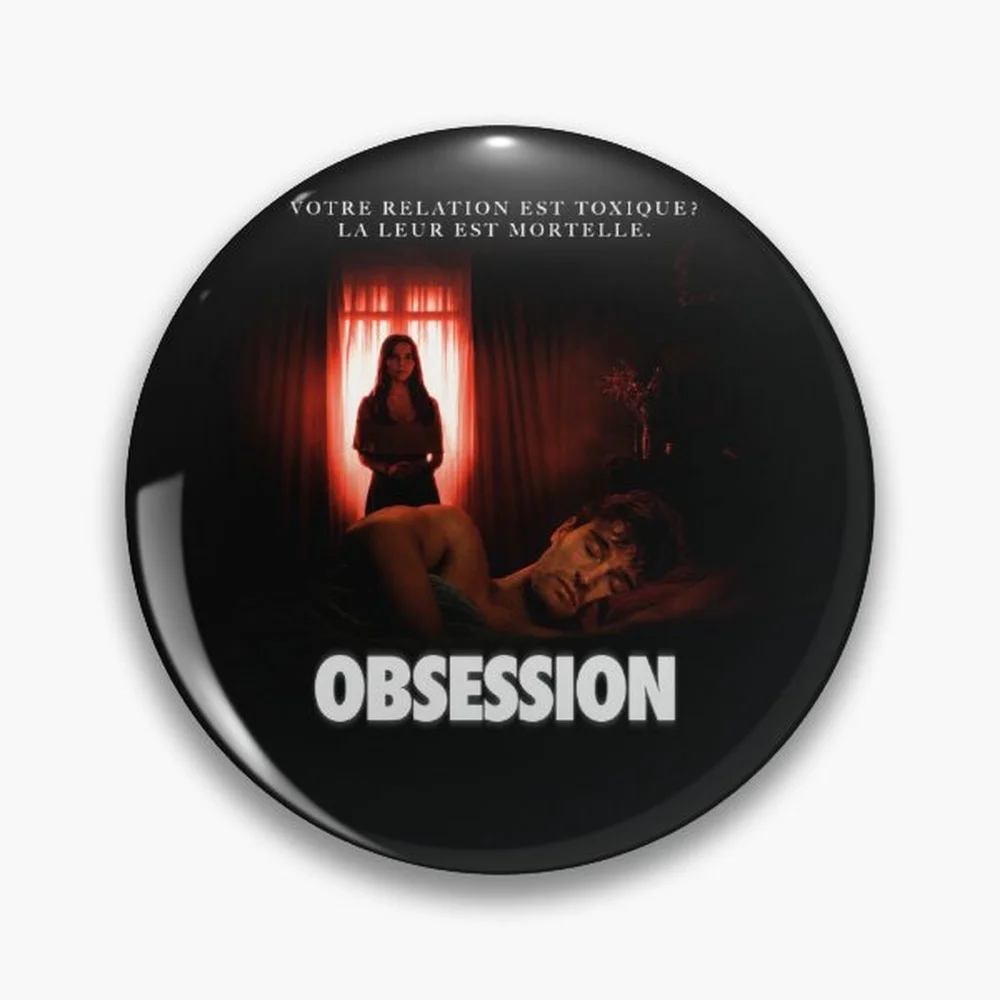 Obsession Movie Pin Holographic Star Heart Pin Brooches Laminated Button Fashion Accessory