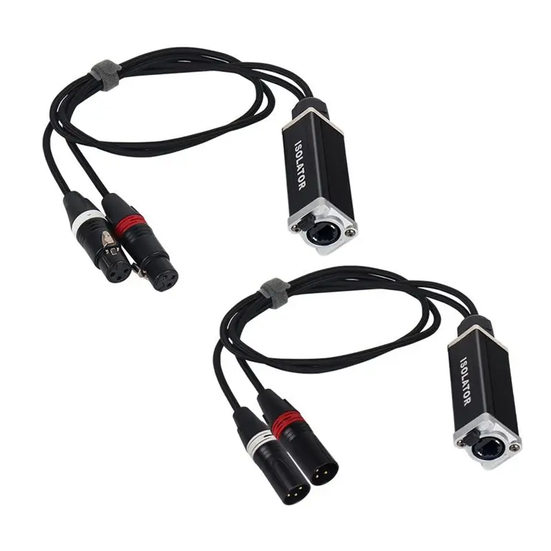 M52K-Network Signal Extender 1Pair 2 Channel XLR Network Cable Extender 3 Pin XLR Male And Female To RJ45 Ethernet Extender