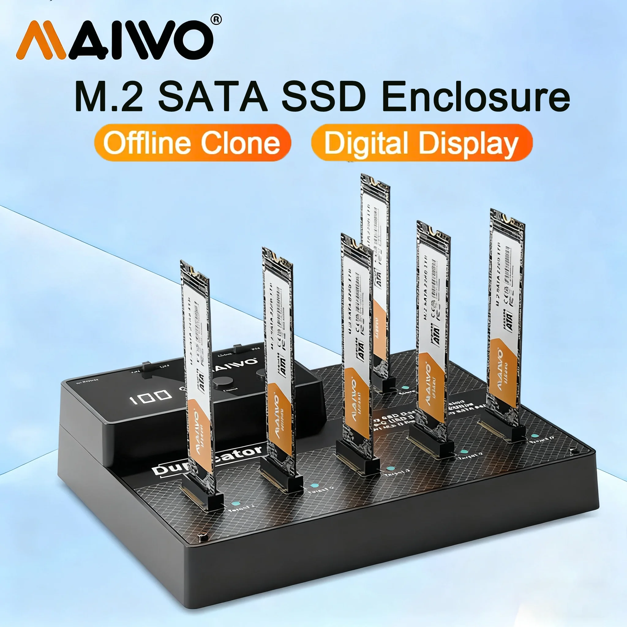 MAIWO غير متصل استنساخ 6 Bay M.2 SATA SSD الضميمة دعم USB 3.1 إلى M2 Sata SSD محطة إرساء لقرص M.2 sata ngff SSD