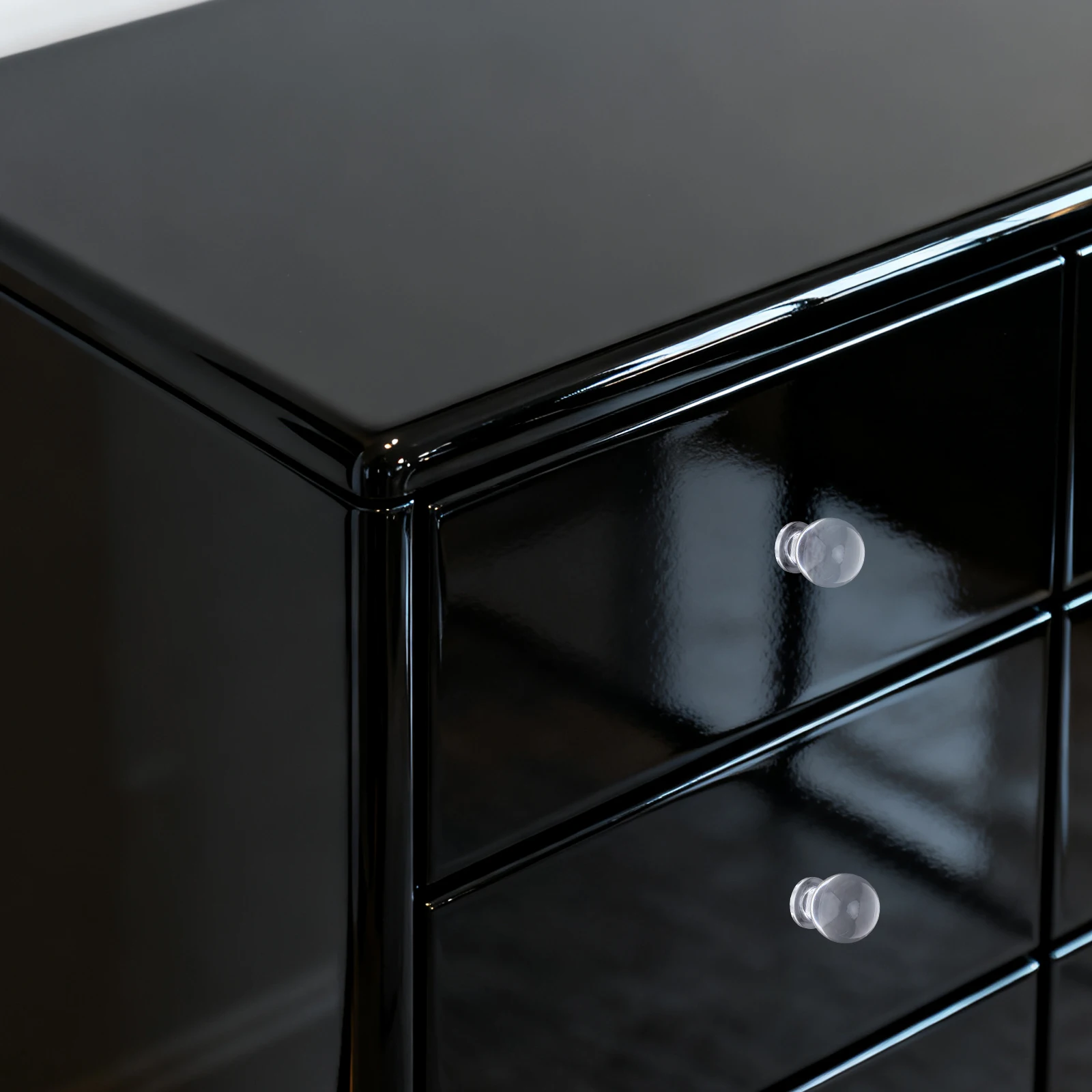 

12Pcs Modern Clear Acrylic Drawer Knobs Spherical Cabinet Pulls Decorative Furniture Handles for Wardrobe Dresser