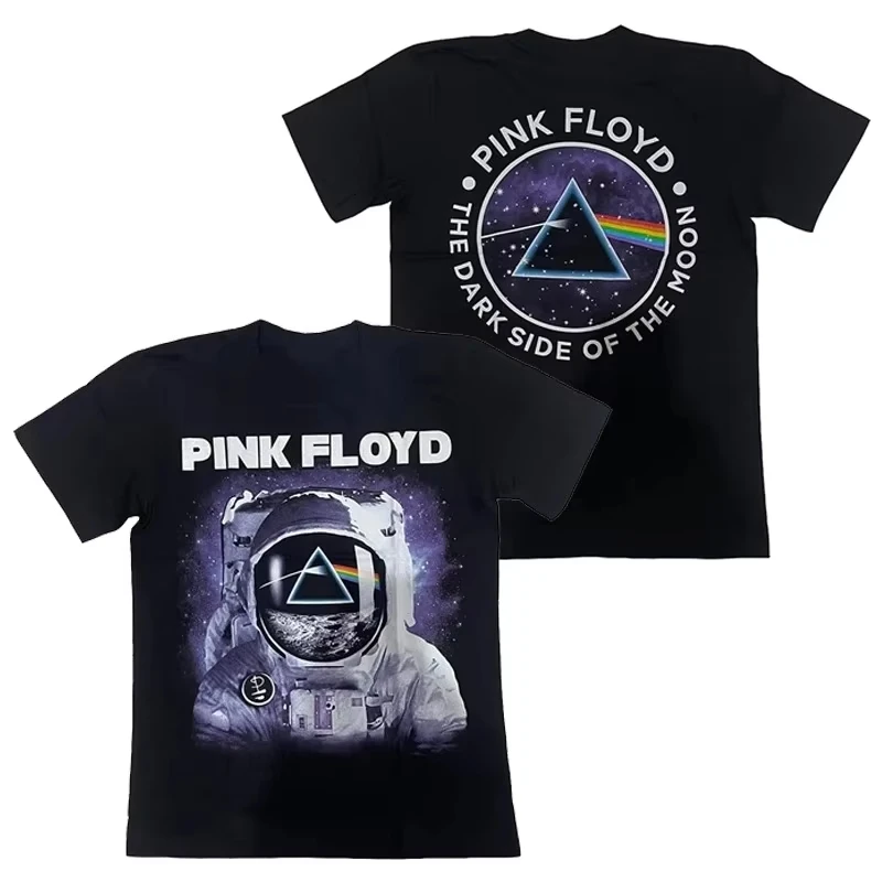 Pink Floyd Printed T-Shirt, Unisex Pure Cotton Hip-Hop Loose Short Sleeve T-Shirt Street Style Top Comfortable Casual