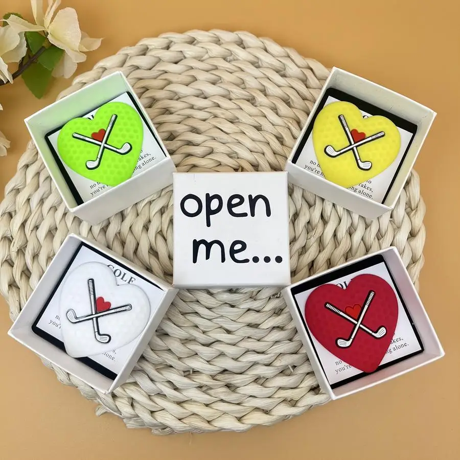 1/5/10/20/50/100pcs [Perfect Golf Gift Box] Gift Box for Golf Enthusiasts | Set of Crossed Golf Clubs, Small Red Heart Gift & Up