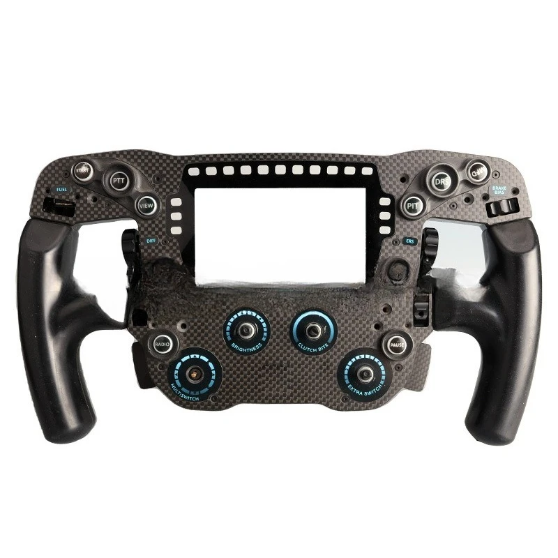 Obudowa z włókna węglowego do kierownicy gamingowej, lekka obudowa z włókna węglowego zintegrowana z kierownicą z włókna węglowego.