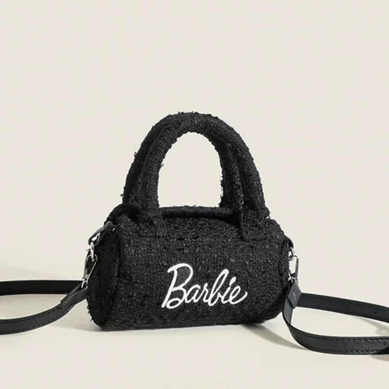 Bolso de hombro de Barbie para niñas, bolsa cruzada con diseño Simple de sentido avanzado, portátil, lápiz labial, almacenamiento de cambio de