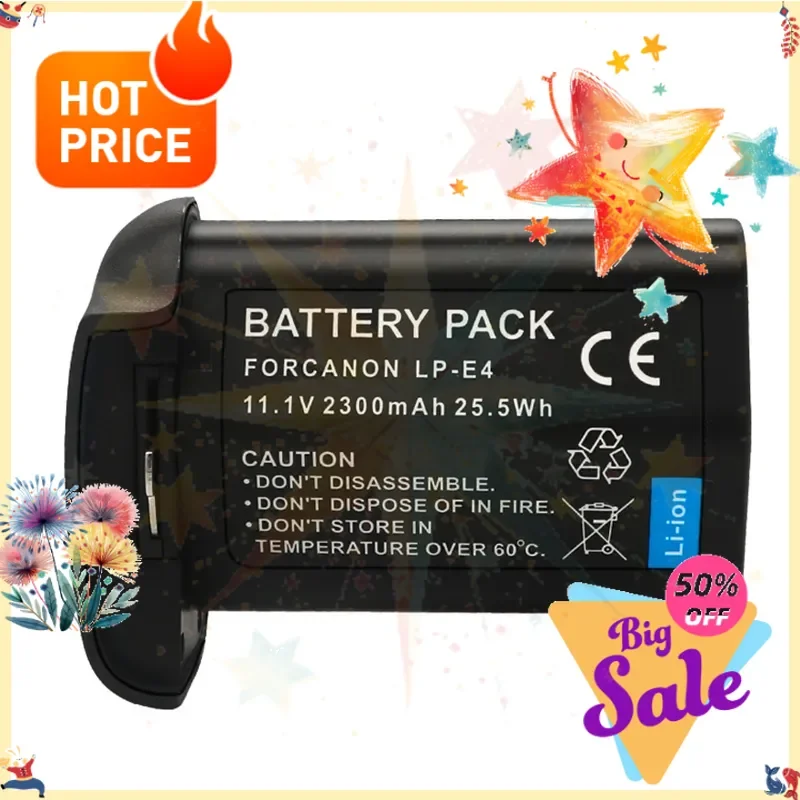 SWZY LP-E4 11.1V 2300mAh Camera Battery for Canon EOS 1DS Mark III EOS-1D Mark IV EOS-1D/C EOS-1D/X Battery