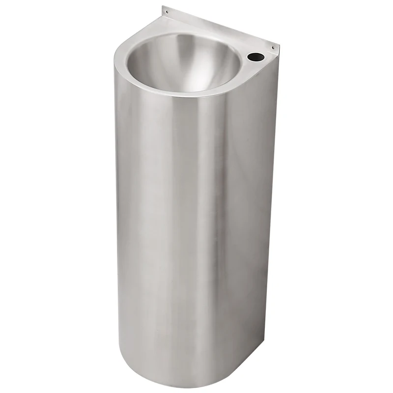 

304 stainless steel column basin bathroom wash basin floor type balcony small countertop