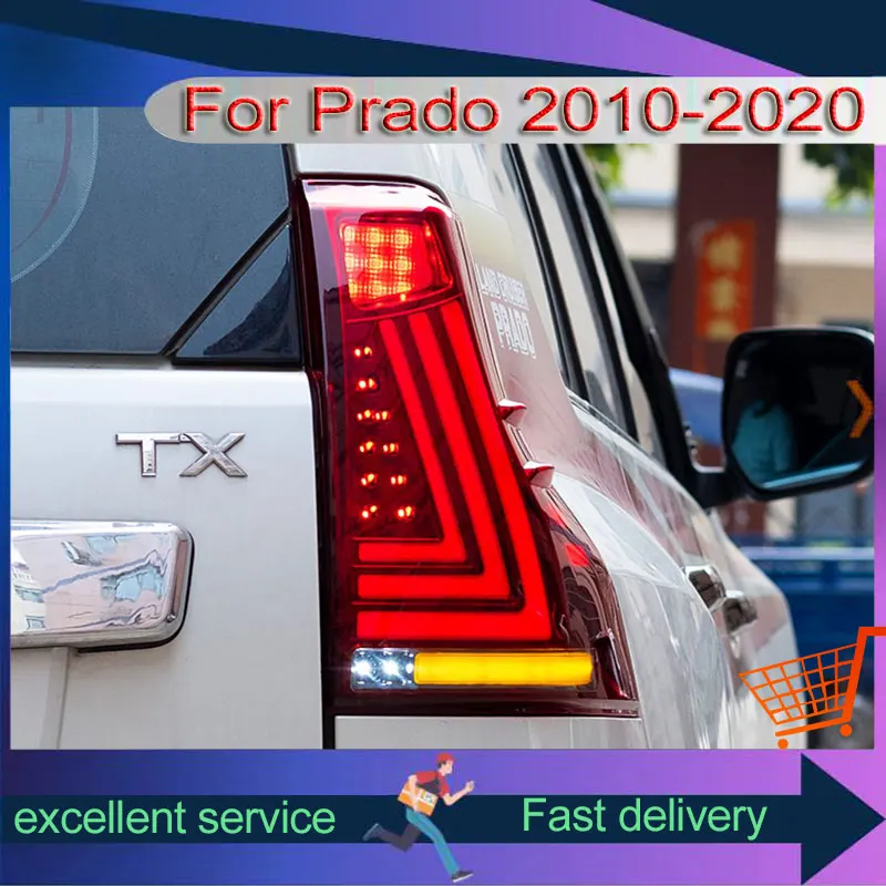 Car For Toyota 2010-2021 Prado LC150 Taillight Upgrade DRL Rear Light Tail Lamp LED Dynamic Turn Signal Brake Auto Accessories