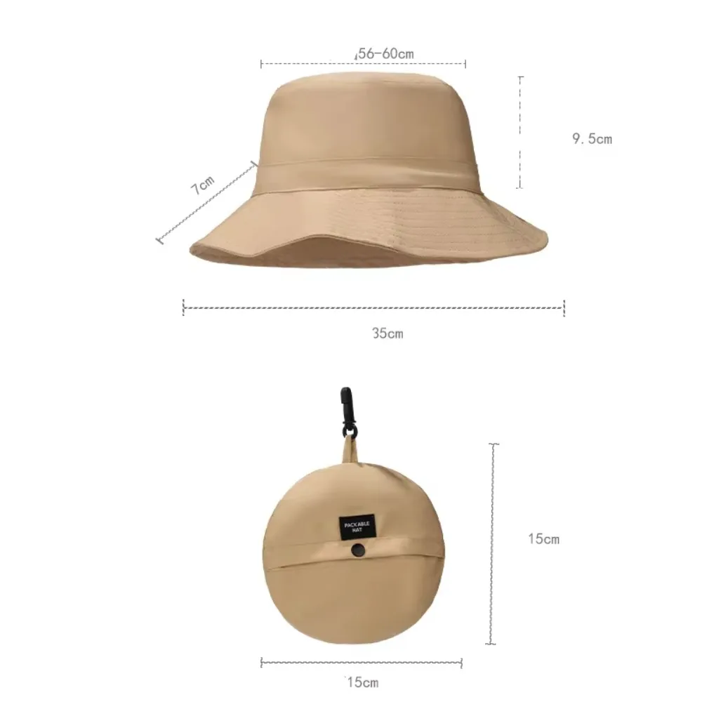 Portable Quick Dry Four Seasons Bucket Hat Sun Protection Solid Color Fishing Cap Foldable Sun Hat Outdoor
