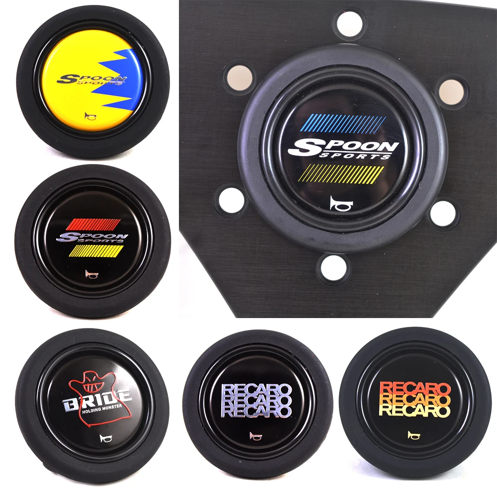 

High Quality Universal Jdm Style Spoon Sport Bride Racing Race Sport Car Steering Wheel Horn Button Push Cover