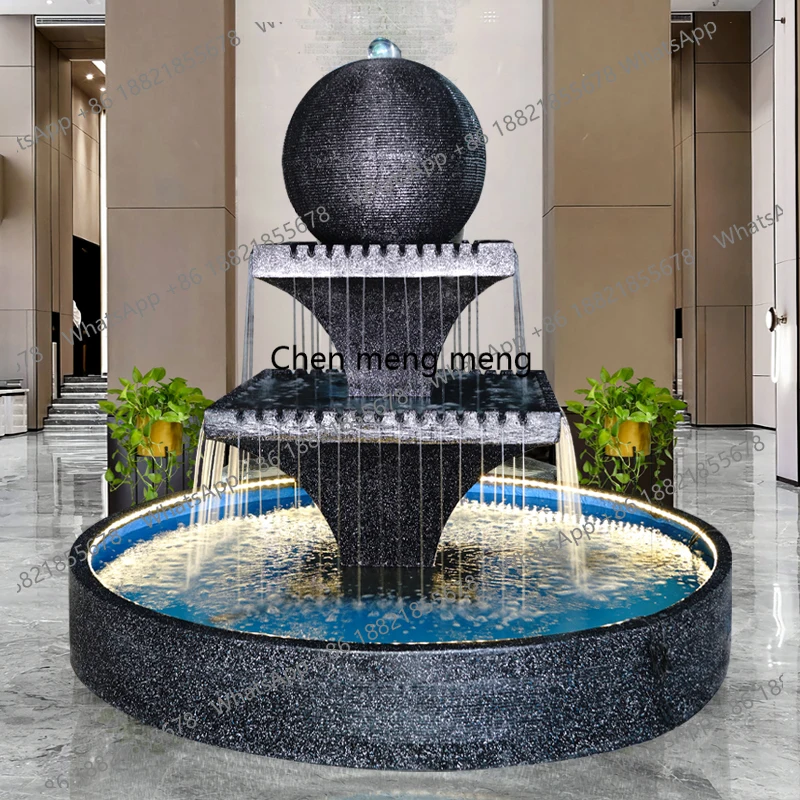 

Large rockery, fountain, flowing water ornament, villa courtyard, fish pond, European-style water bowl landscape sculpture