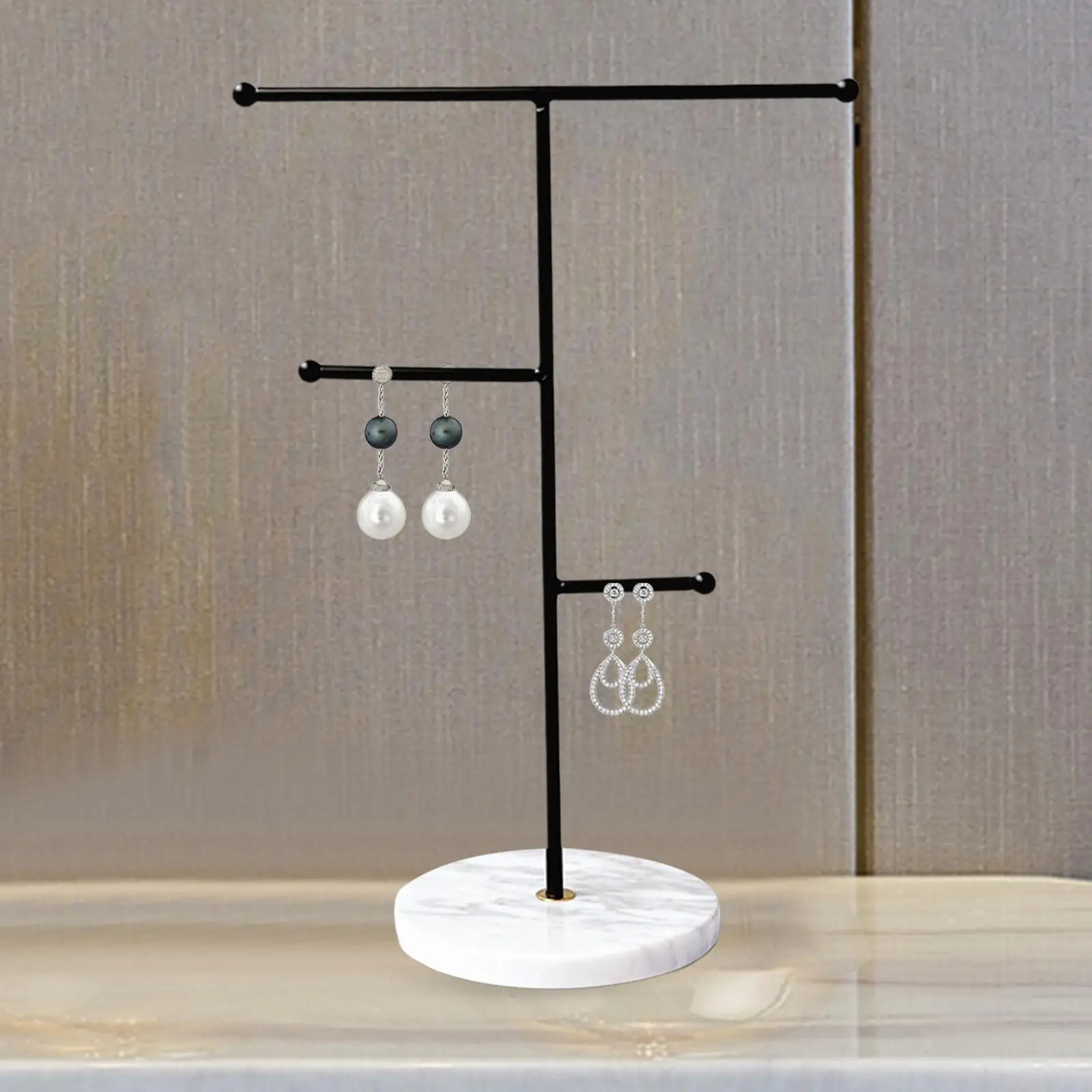 

3 Layer Jewelry Organizer Earring Display Stand Holder,Free Standing Necklace Holder Display Stand