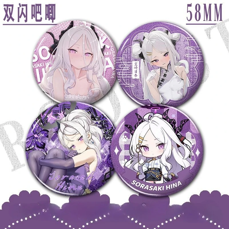 Blue Archives Peripheral Badges Ba Chi Kongzaki Hina Doujin Millet Self-Printing Second Dimension Student No Materials Comic