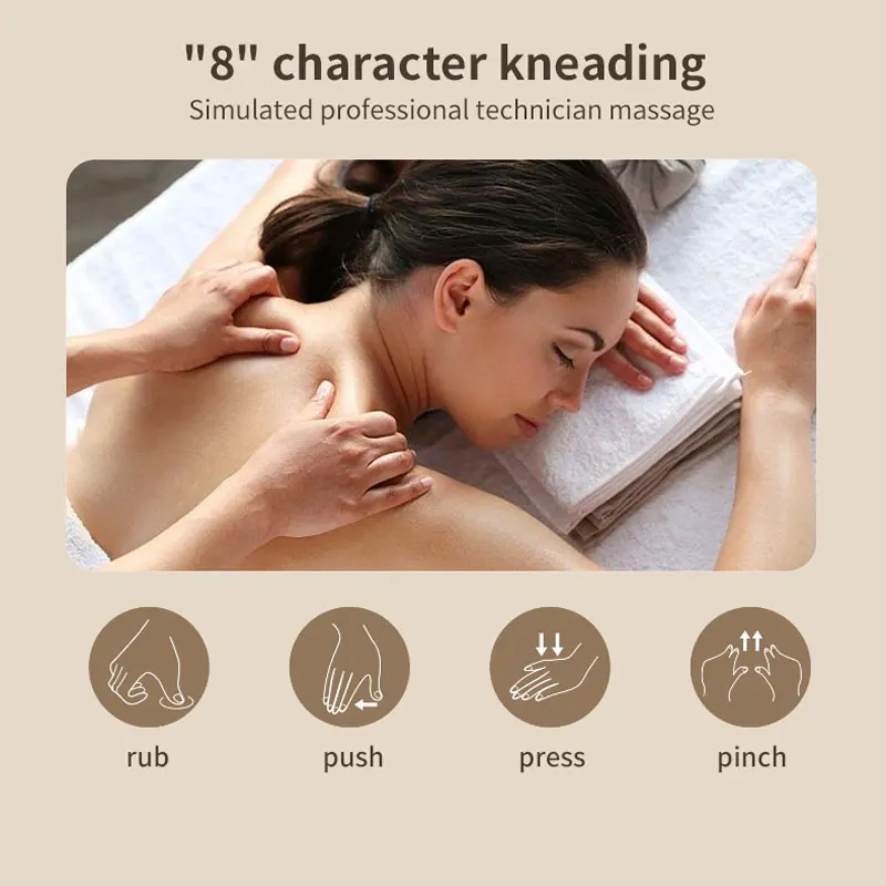 JianYouCare neck Shoulder cervical back massager masajeador Kneading Shawl Massage machine Heating Massageador fatigue relieve